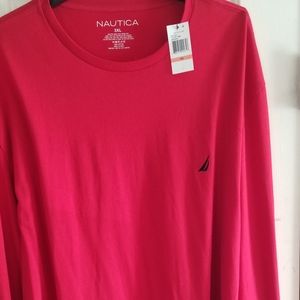 Nautica Long Sleeve Athletic T Shirt crewneck
